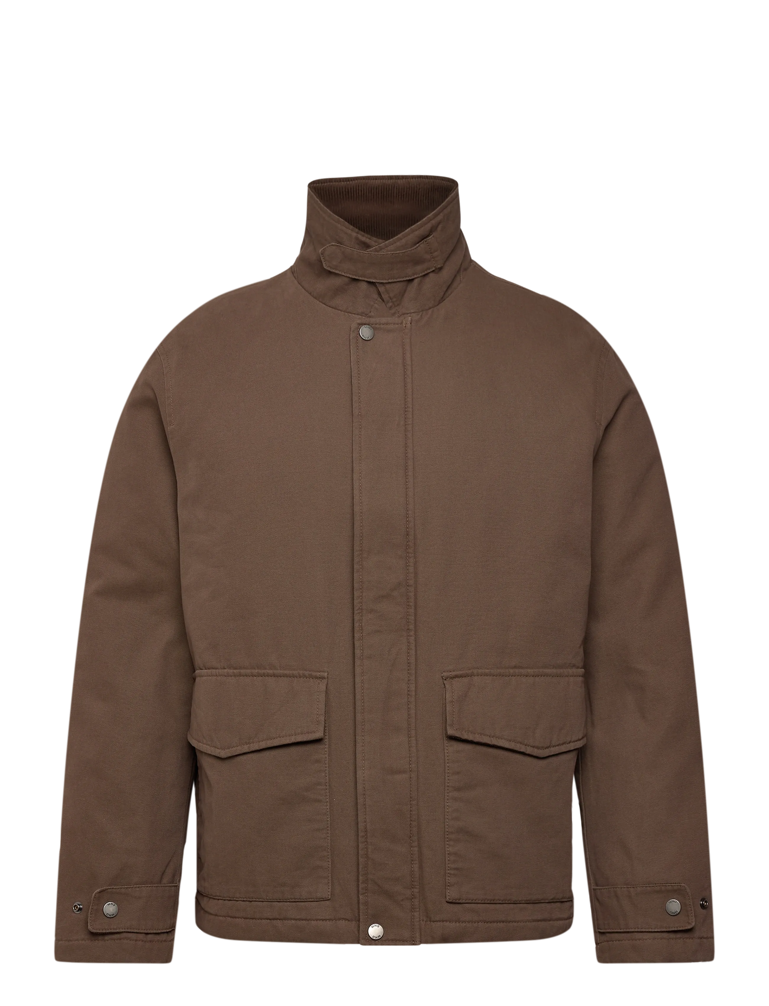 Mango - Quilted jacket with corduroy collar - frühlingsjacken - brown - 3