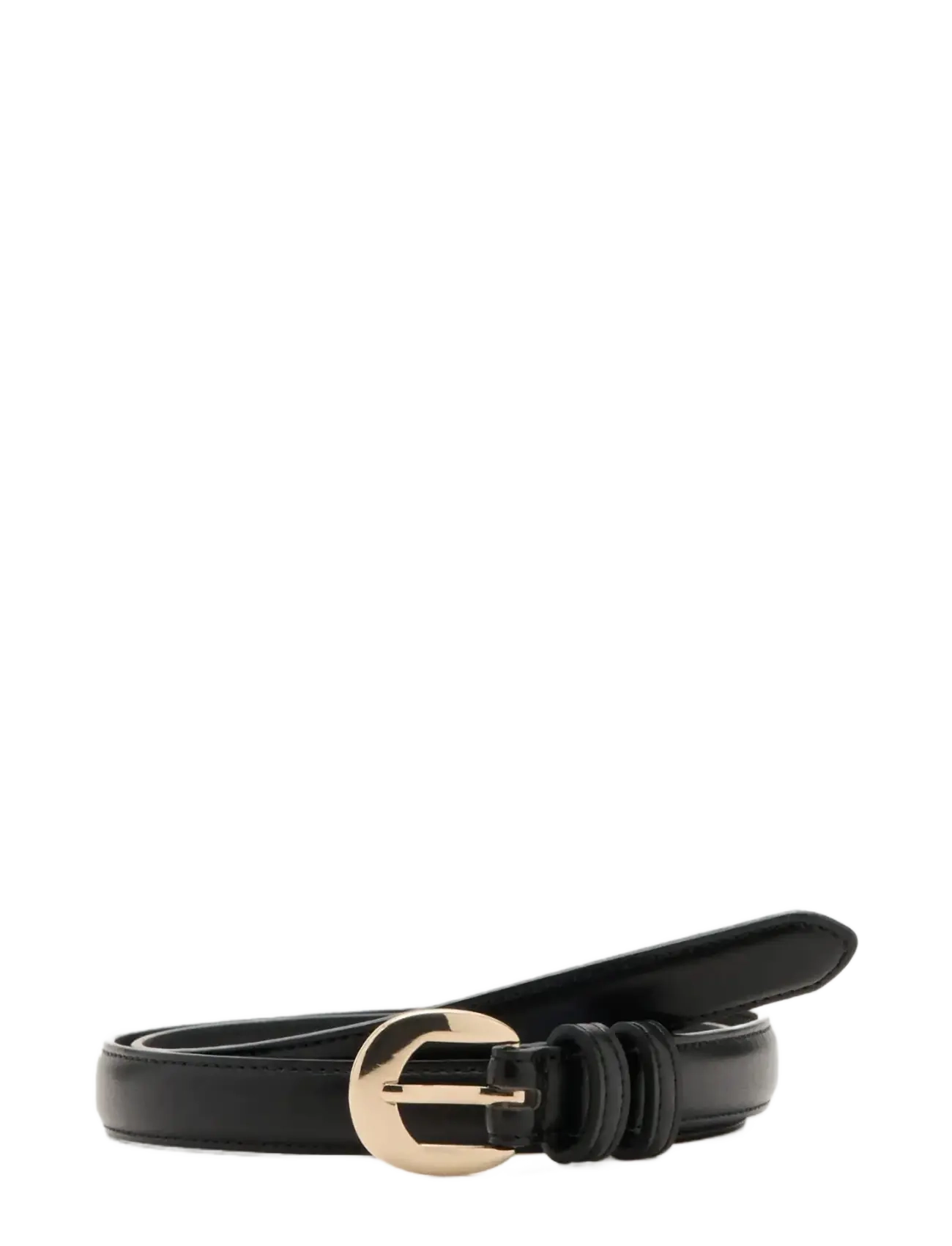 Mango Buckle Skinny Belt, M, Black, Belts > Casual Belt, Dame
