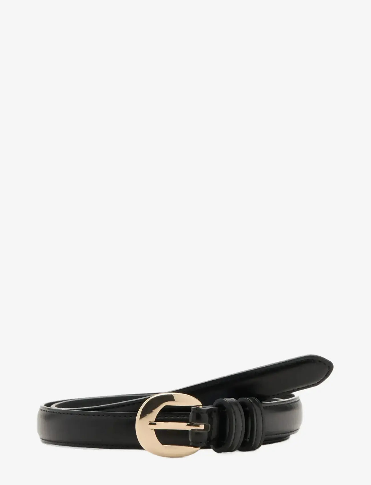 Mango - Buckle skinny belt - casual bælter - black - 0