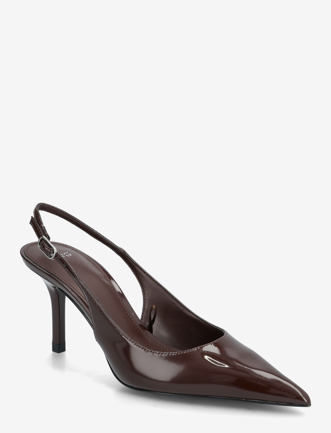 Mango - Patent heeled shoes - högklackade slingbacks - dark brown - 0