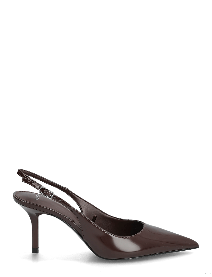 Mango - Patent heeled shoes - slingbacks med hæle - dark brown - 1