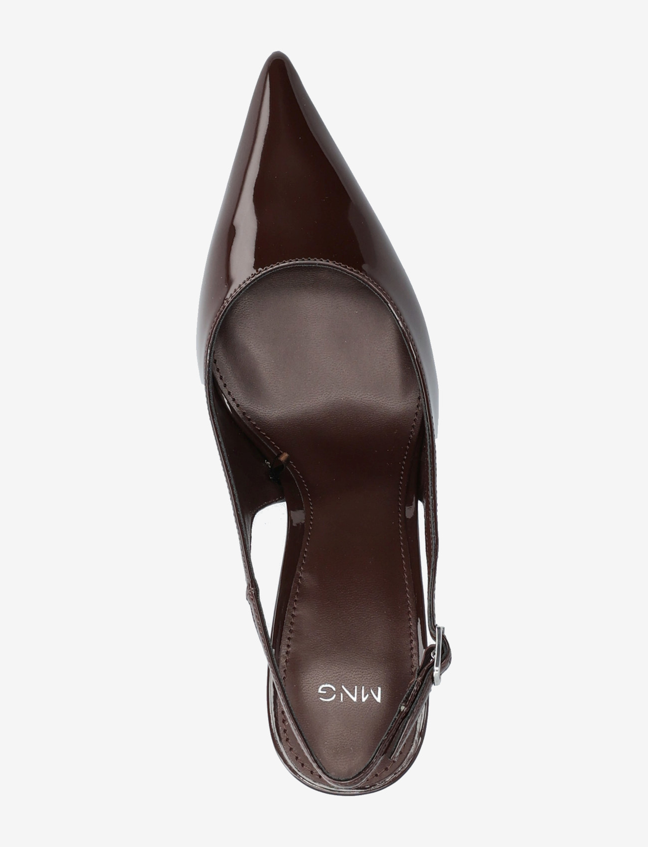 Mango - Patent heeled shoes - högklackade slingbacks - dark brown - 3