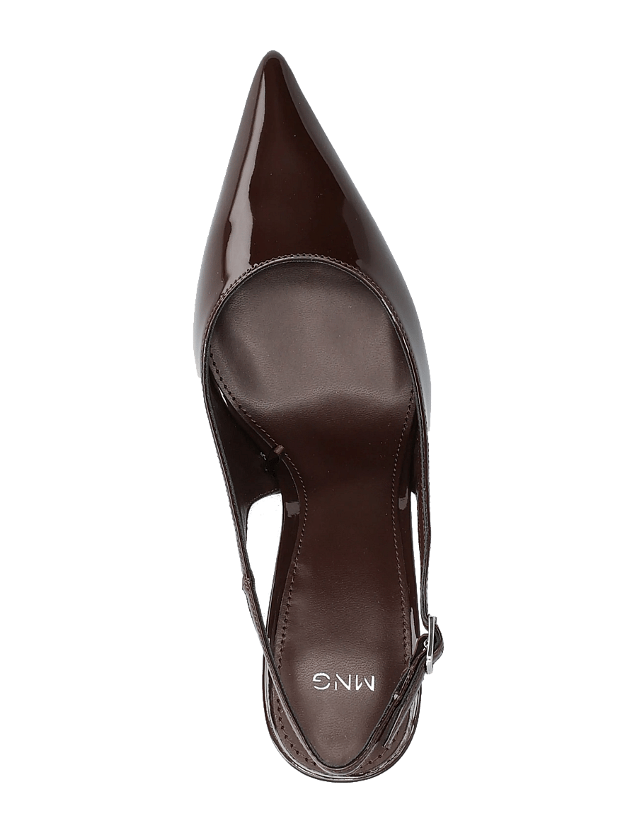 Mango - Patent heeled shoes - slingbacks med hæle - dark brown - 3
