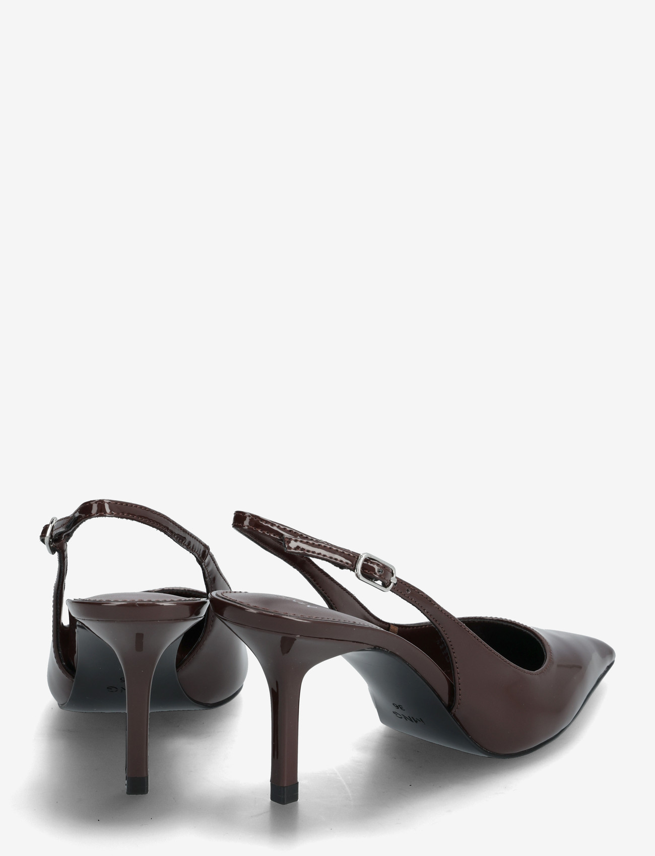 Mango - Patent heeled shoes - högklackade slingbacks - dark brown - 4