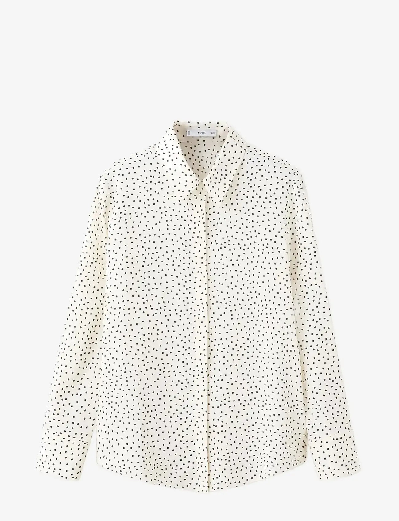 Mango - Printed straight shirt - langærmede skjorter - light beige - 1