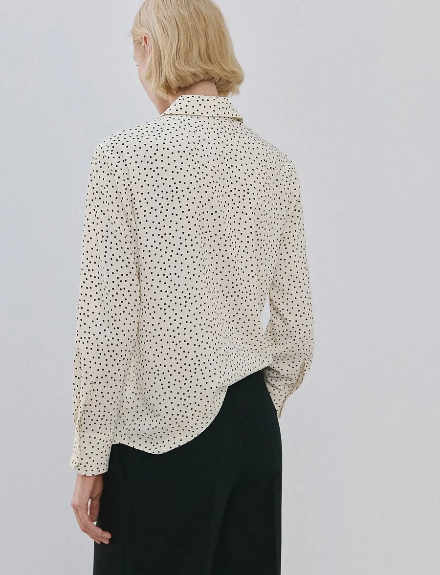 Mango - Printed straight shirt - langærmede skjorter - light beige - 2