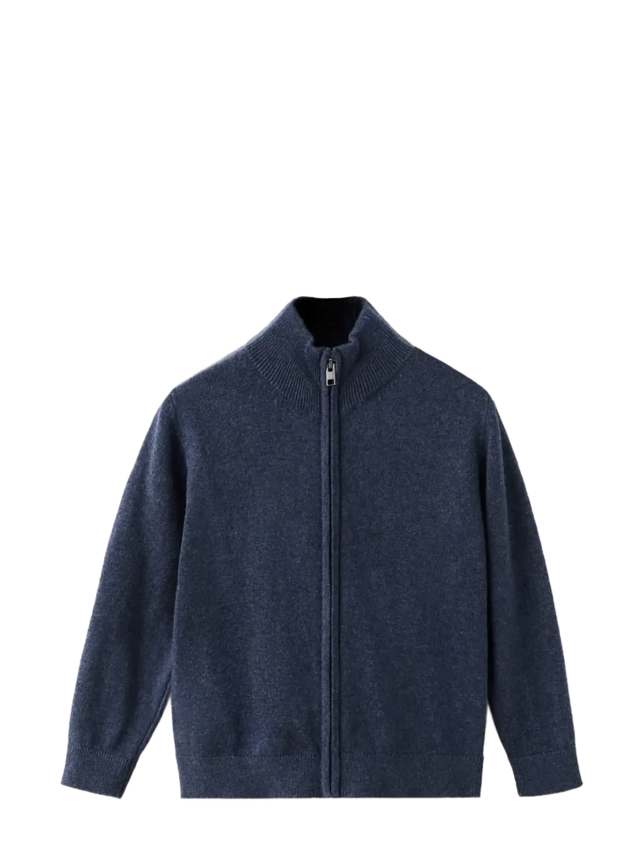 Mango Zipped Knit Cardigan, 2-3, Navy, Strik > Cardigans, Børn