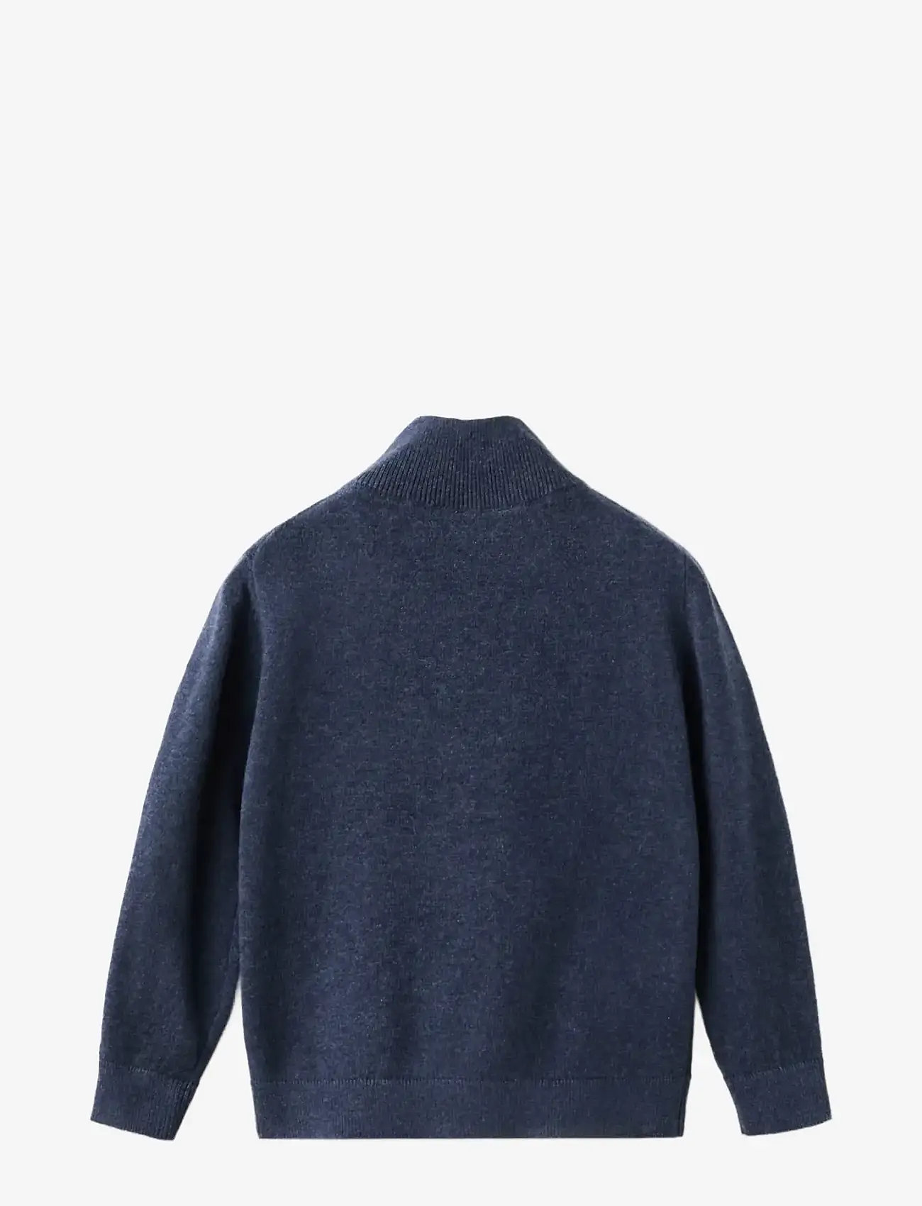 Mango - Zipped knit cardigan - cardigans - navy - 1