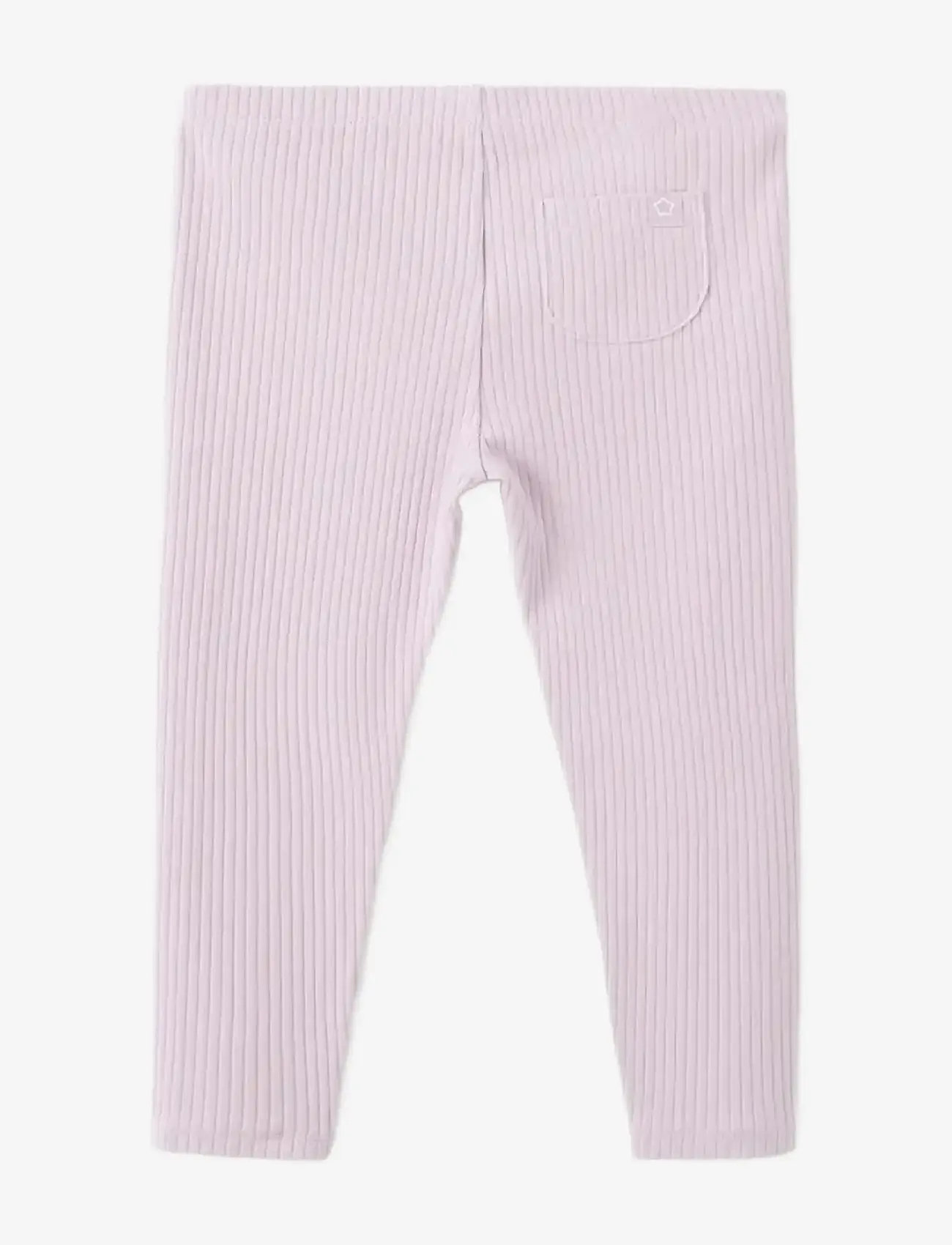 Mango - Cotton ribbed leggings - leggings - lt-pastel purple - 1