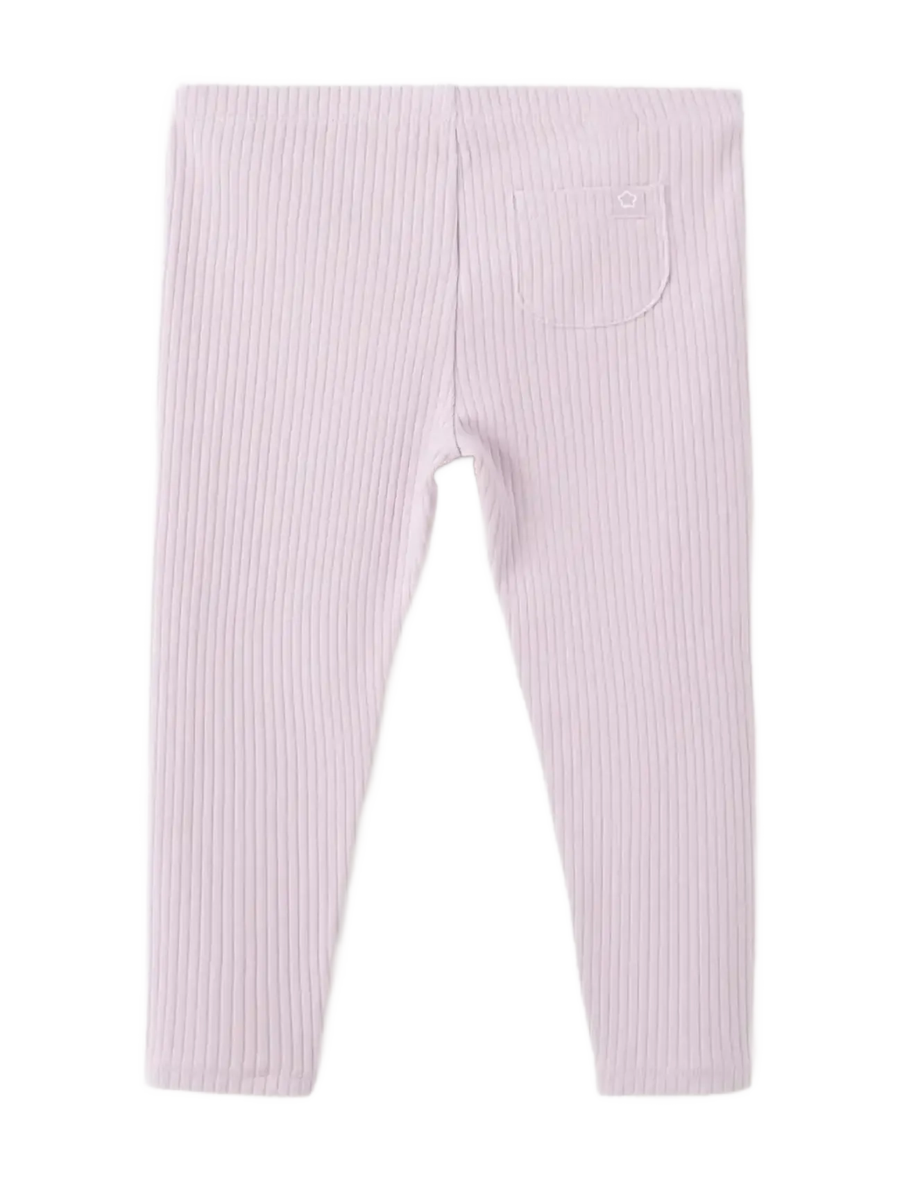 Mango - Cotton ribbed leggings - leggings - lt-pastel purple - 1