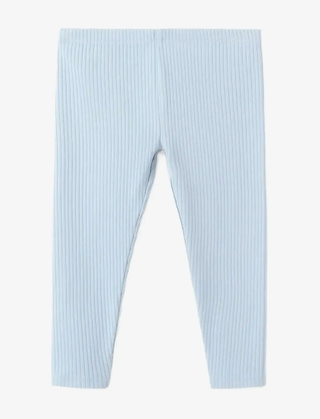 Mango - Cotton ribbed leggings - leggings - medium blue - 1