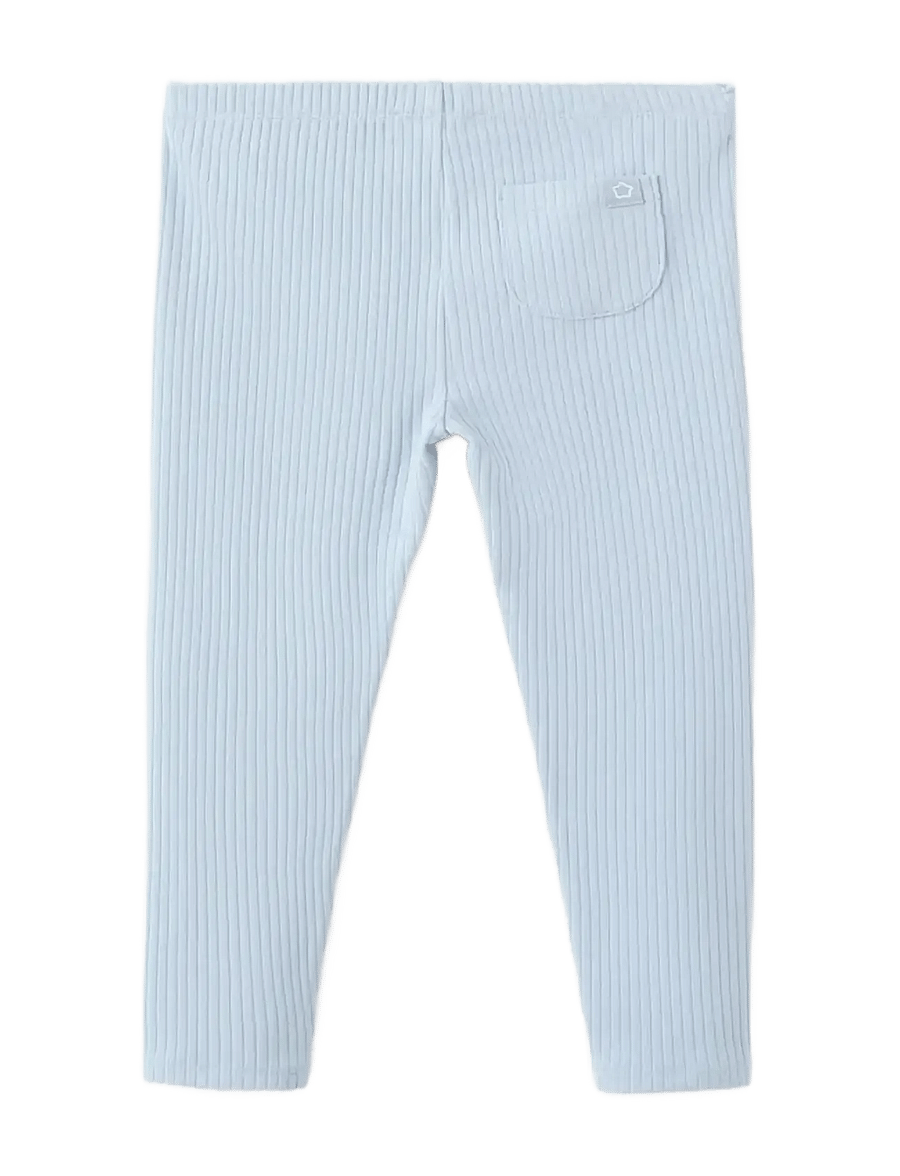 Mango - Cotton ribbed leggings - leggings - medium blue - 2
