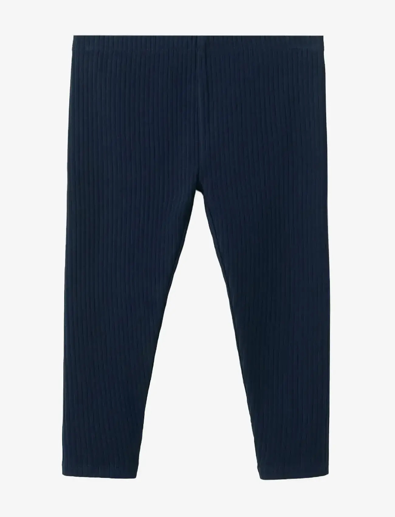 Mango - Cotton ribbed leggings - leggings - navy - 0