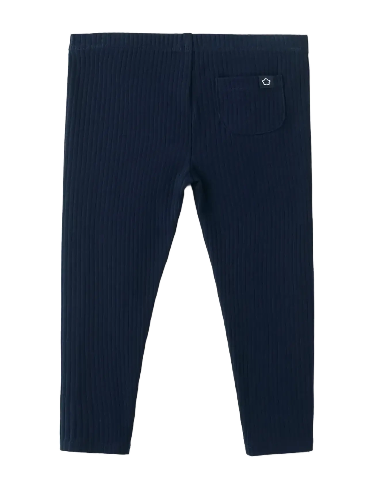Mango - Cotton ribbed leggings - leggings - navy - 1