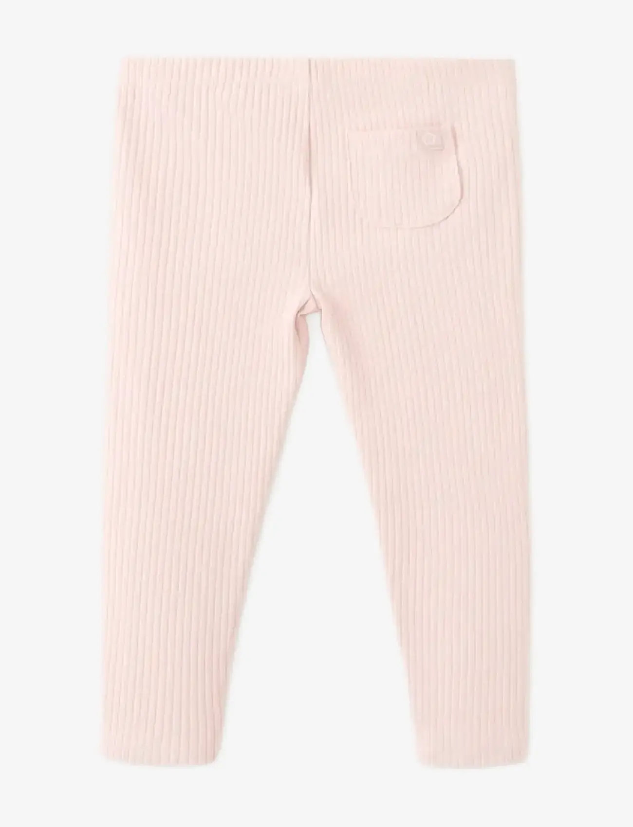 Mango - Cotton ribbed leggings - leggings - pink - 1