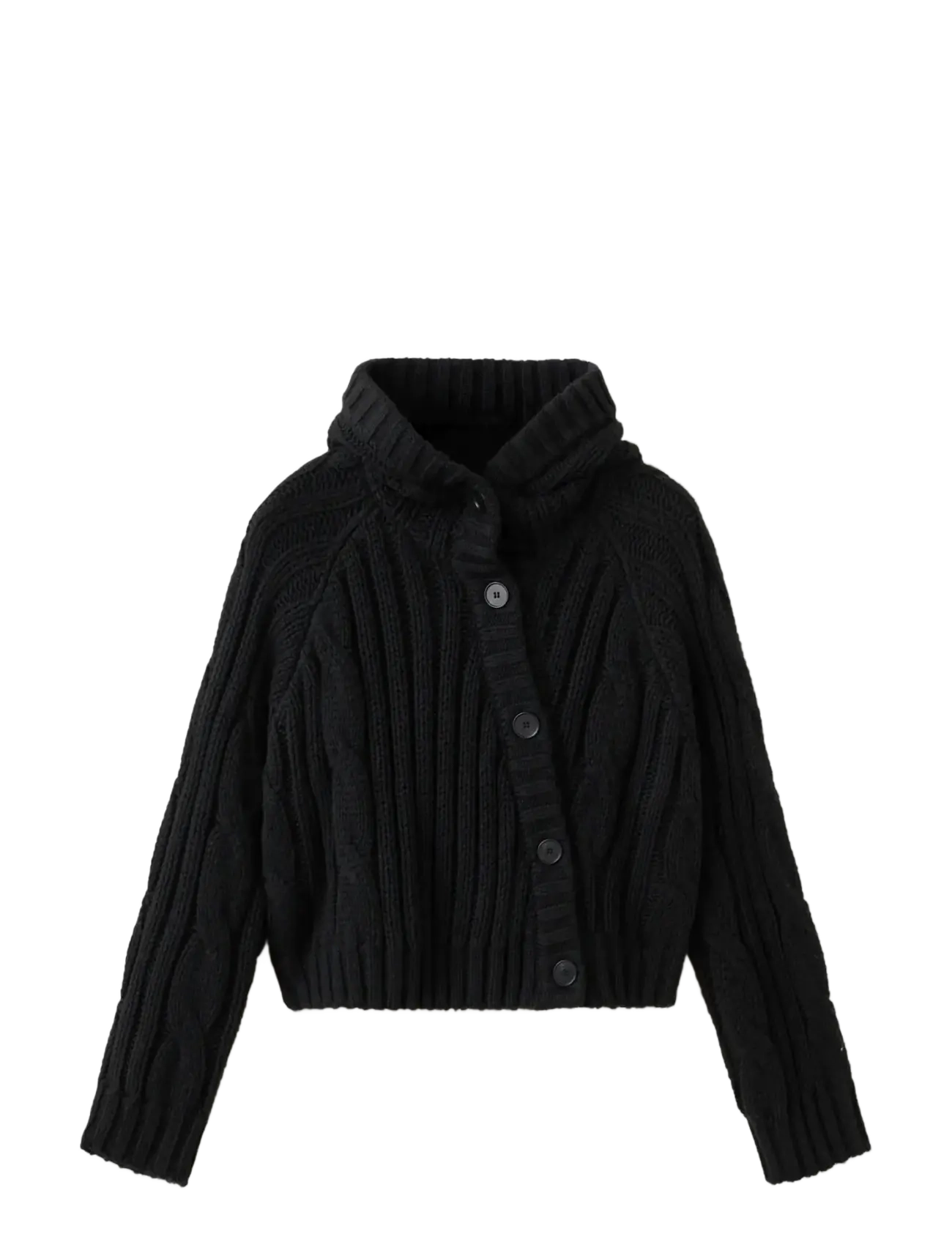 Mango Double-breasted jacket with buttons - Nyheder - BLACK / black