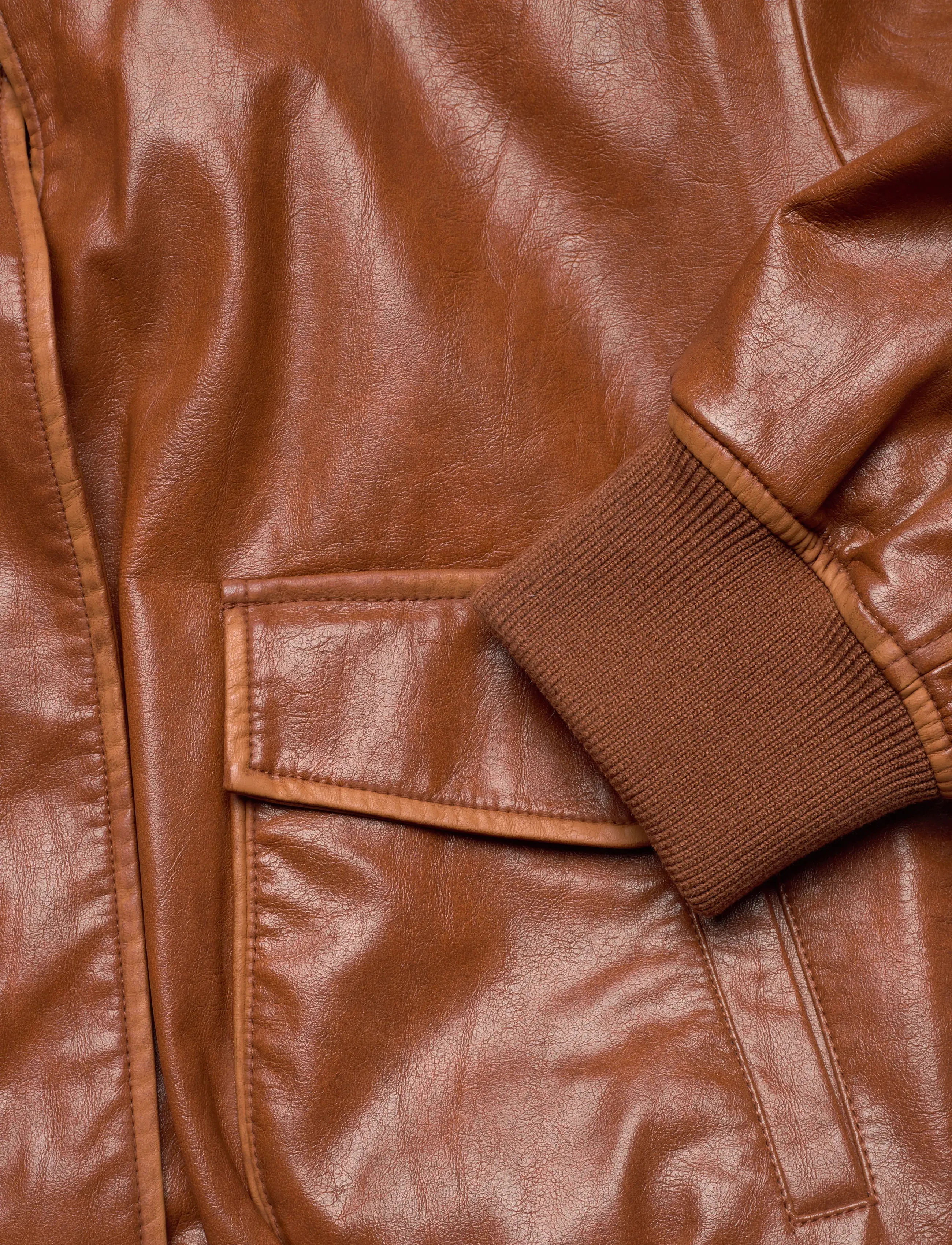 Mango - Oversized jacket with borg collar - overtøj - brown - 5