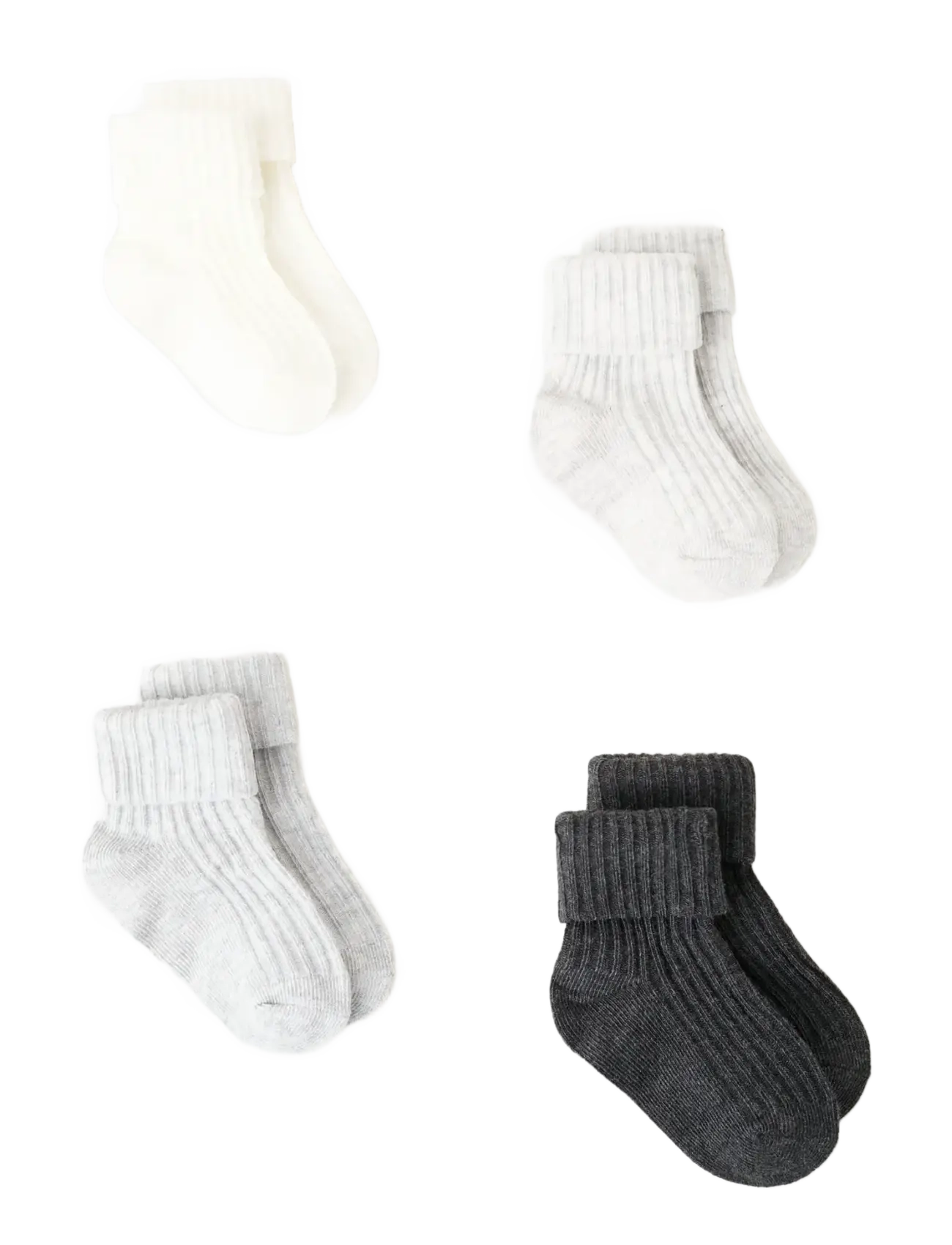 Mango 4 pack ribbed socks - Deals - GREY / multi