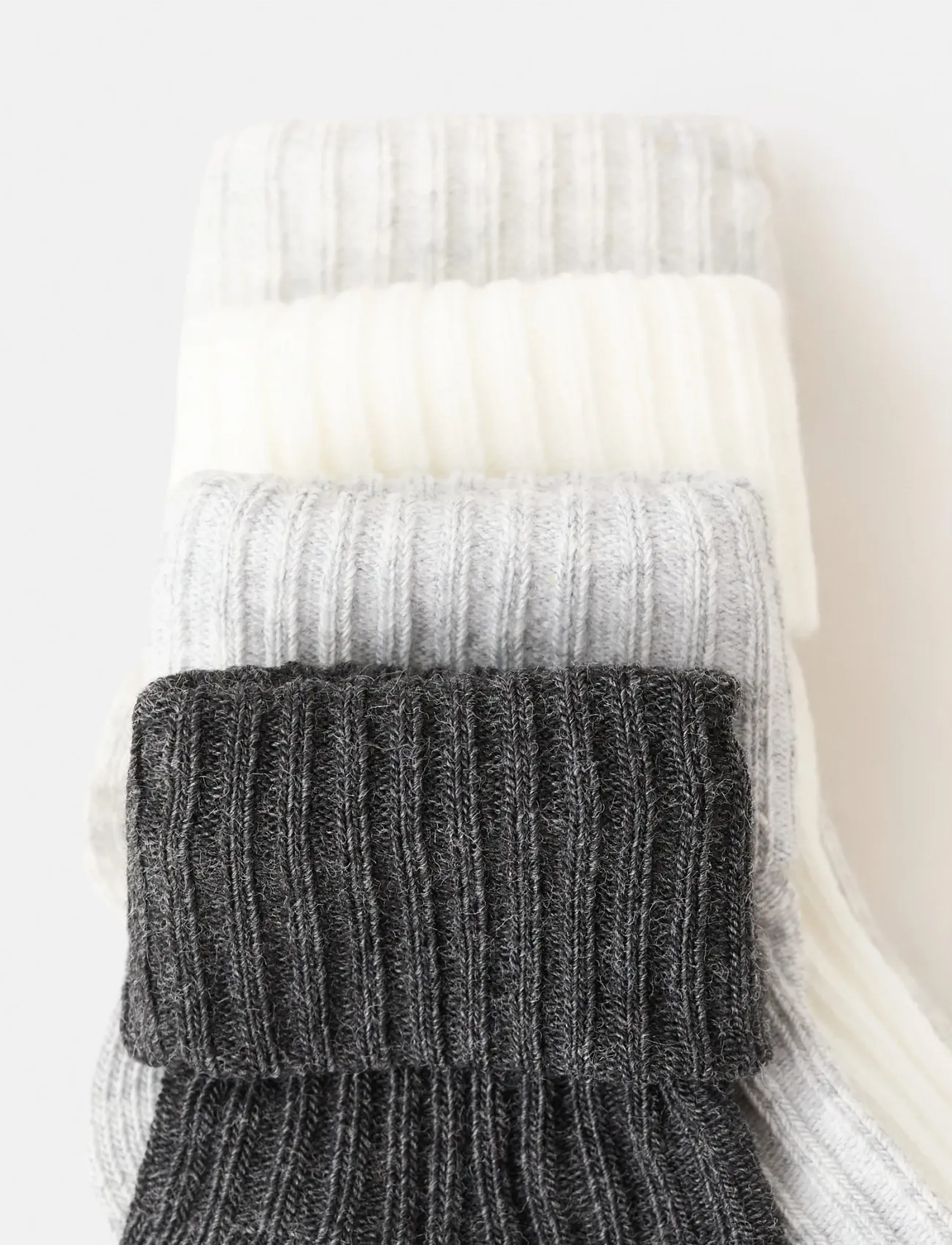 Mango - 4 pack ribbed socks - grey - 1