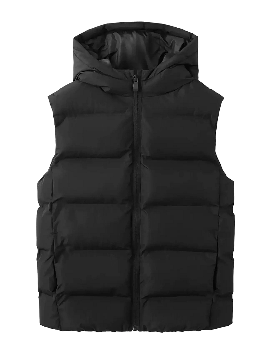Mango - Quilted gilet with hood - shoppa efter ålder - black - 0