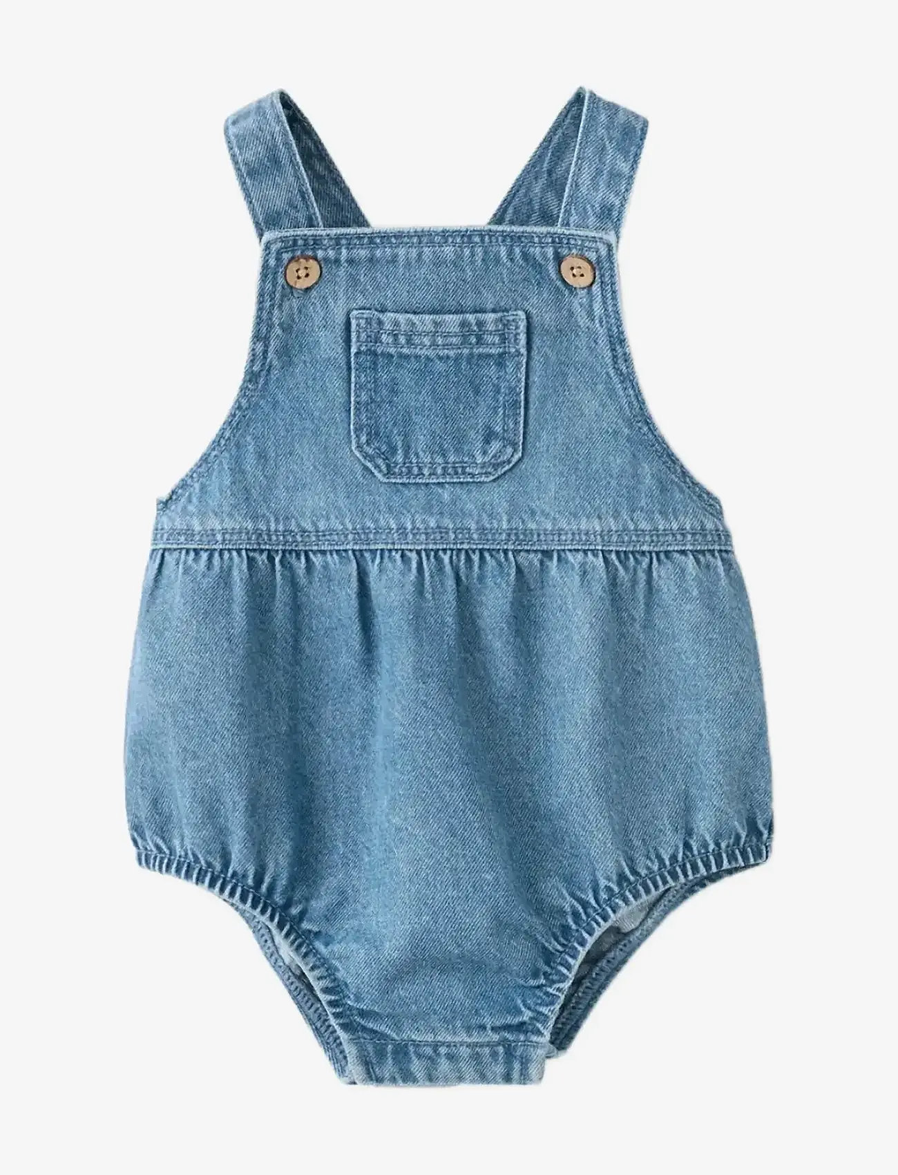 Mango - Denim cotton romper - buksedragter - open blue - 0