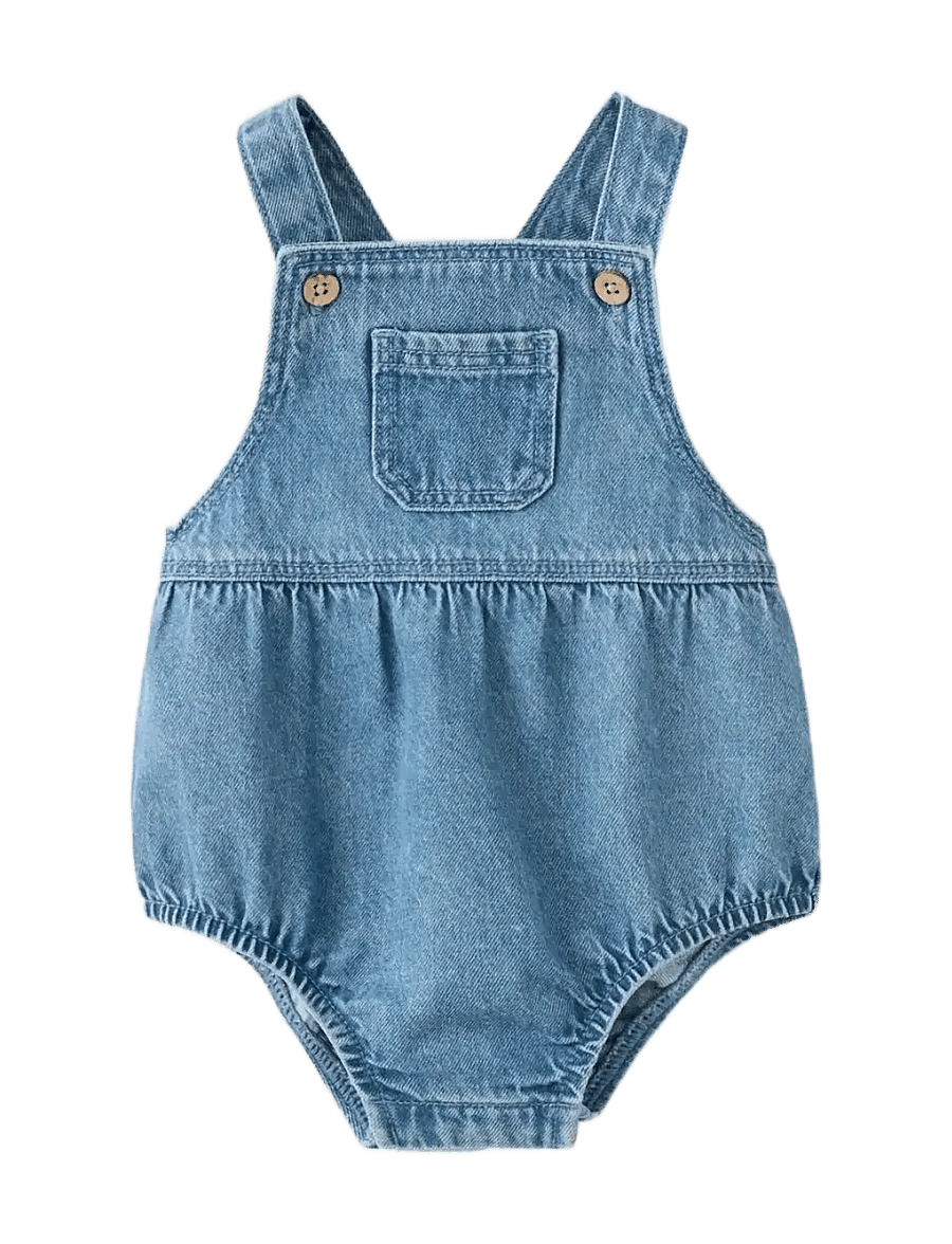 Mango - Denim cotton romper - buksedragter - open blue - 0