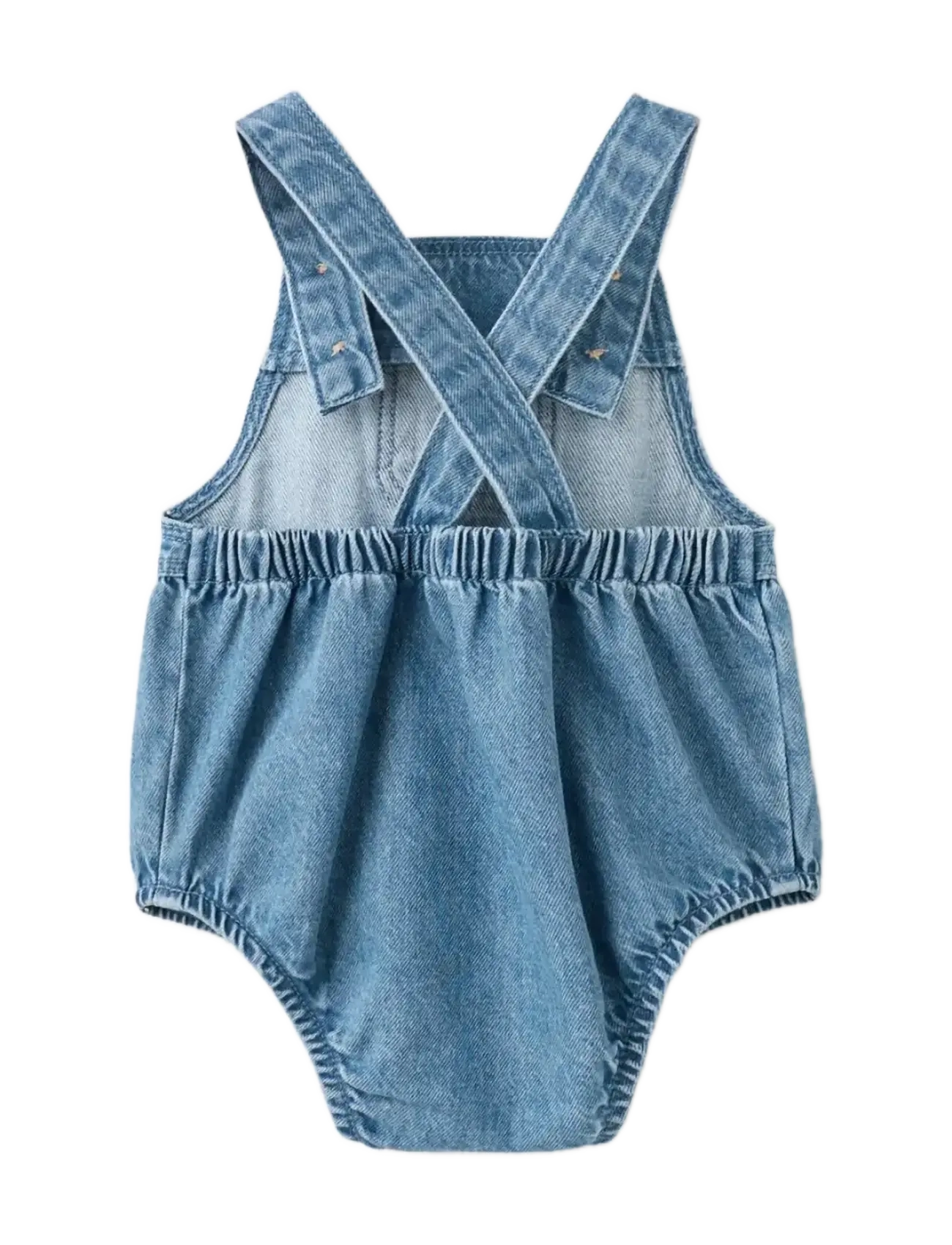 Mango - Denim cotton romper - byxdress - open blue - 1