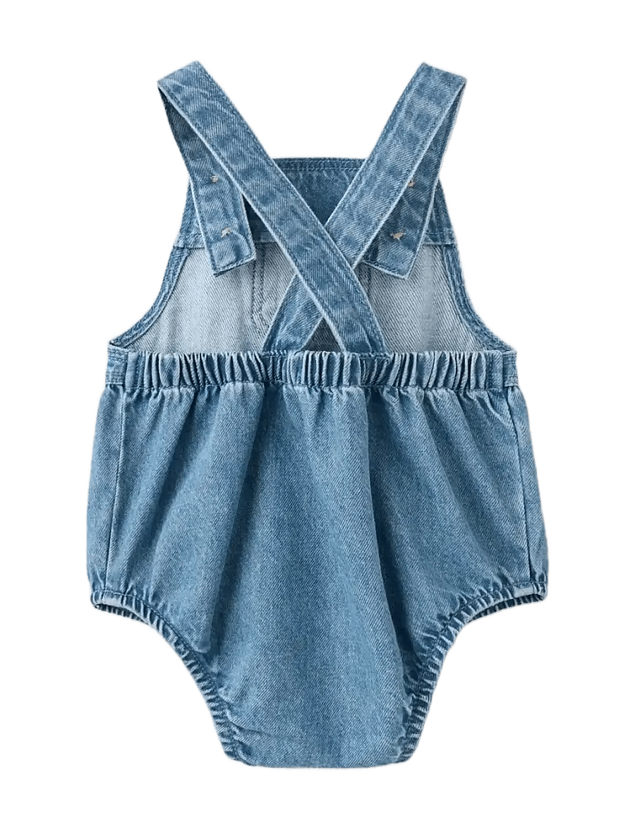 Mango - Denim cotton romper - buksedragter - open blue - 1