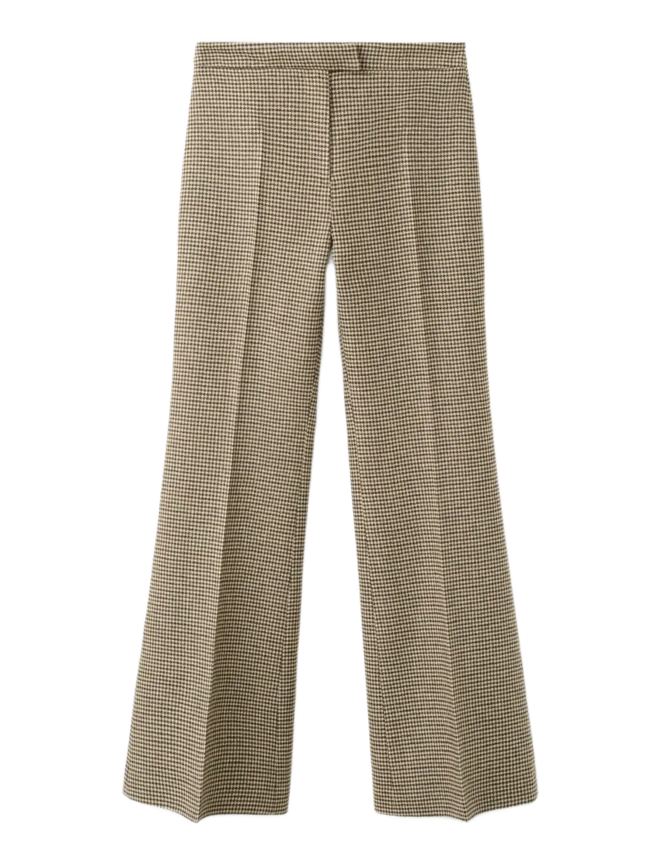 Houndstooth wool-blend trousers - MEDIUM BROWN