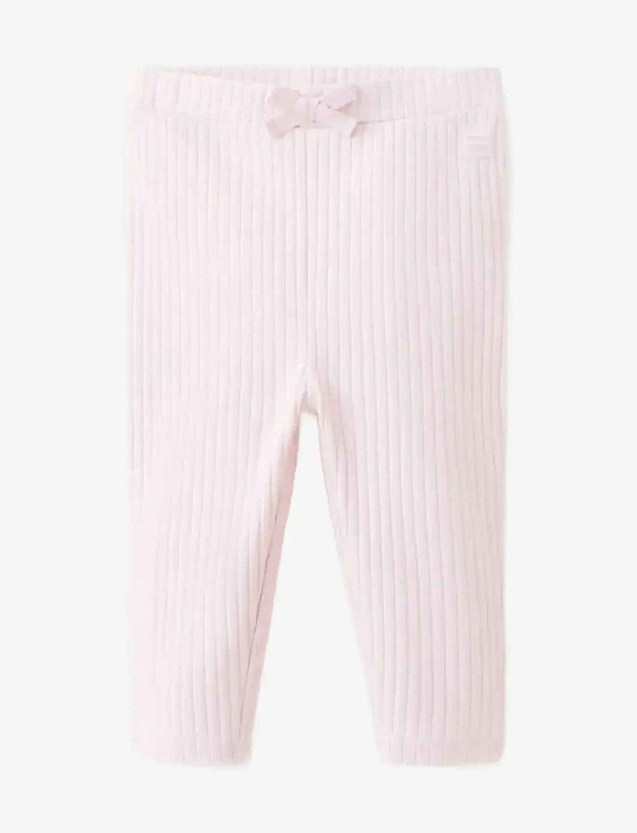 Mango - Ribbed bow leggings - leggings - pink - 0