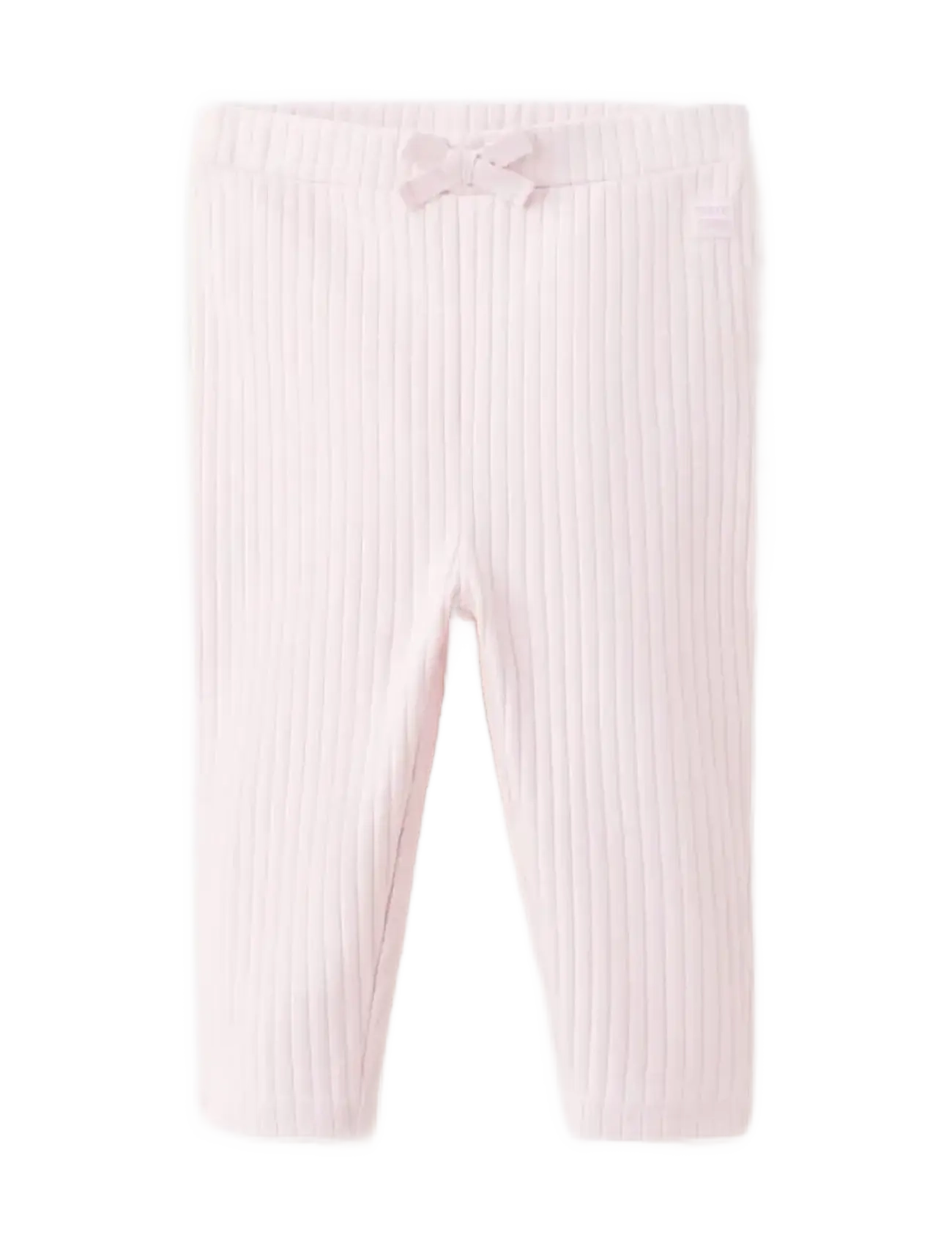 Mango Ribbed bow leggings - Erbjudanden - PINK / pink/rose
