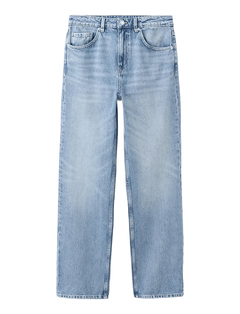 Mango - Straight low-waist jeans - brede jeans - open blue - 1