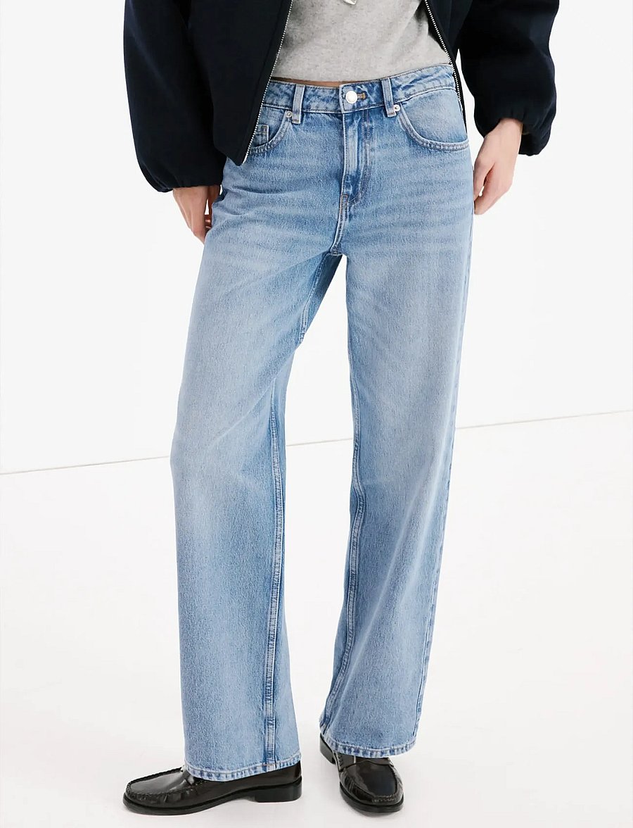 Mango - Straight low-waist jeans - vida jeans - open blue - 0