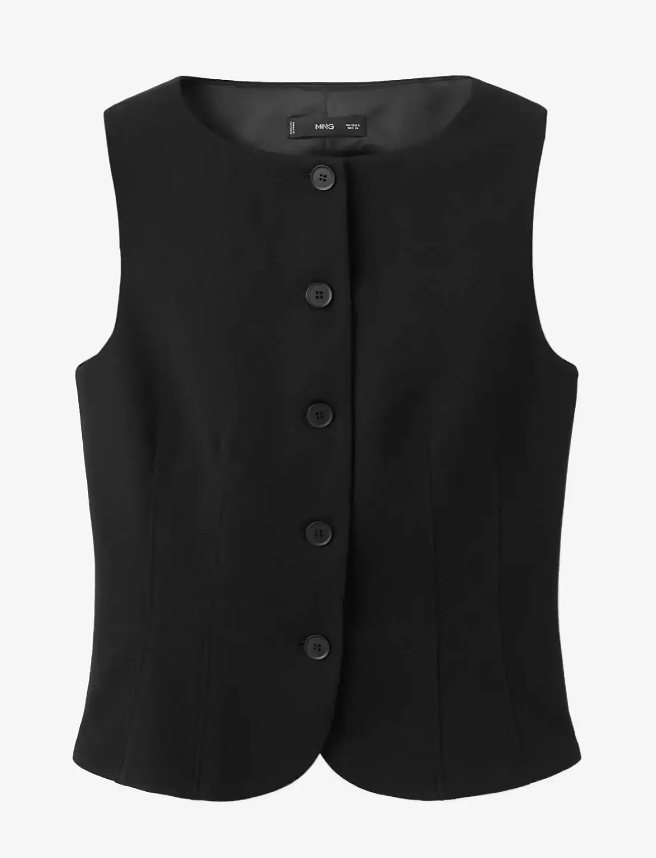 Mango - Suit waistcoat with buttons - festkläder till outletpriser - black - 1