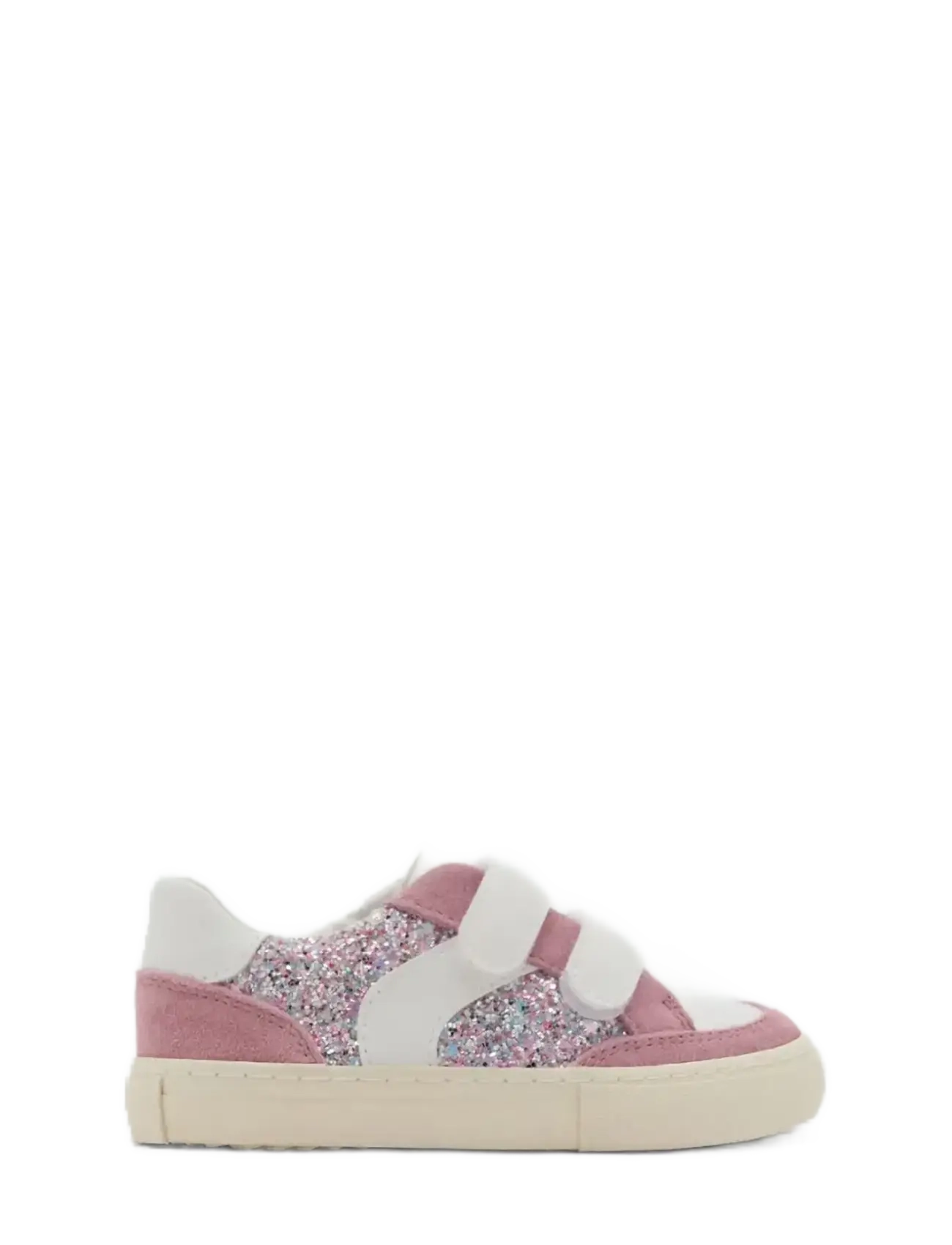 MANGO Glitter Trainers With Leder Details Pink - 27 - Kinder