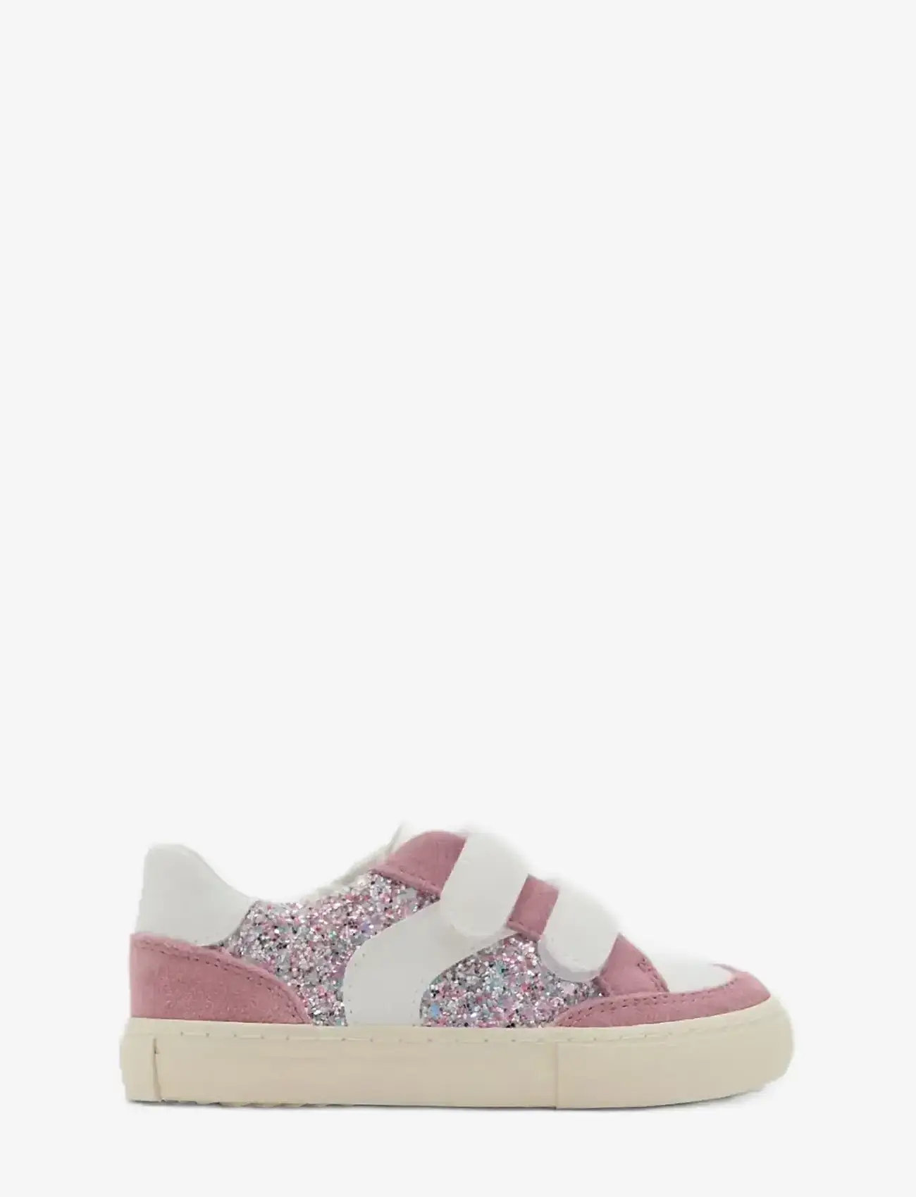 Mango - Glitter trainers with leather details - white - 0