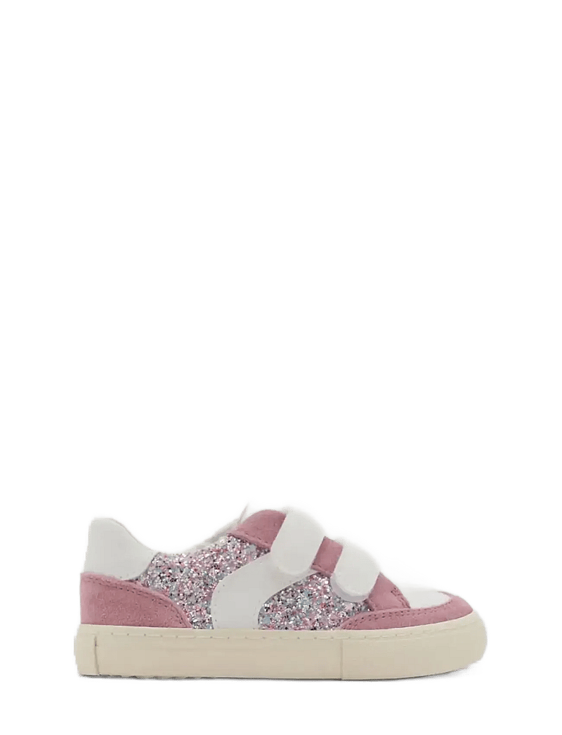 Mango - Glitter trainers with leather details - white - 0