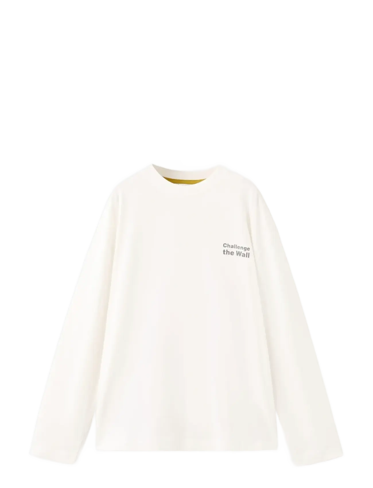 Mango Printed Cotton-Blend T-Shirt, Børn, Printet Langærmet T-shirt, Cream, Str: 5-6