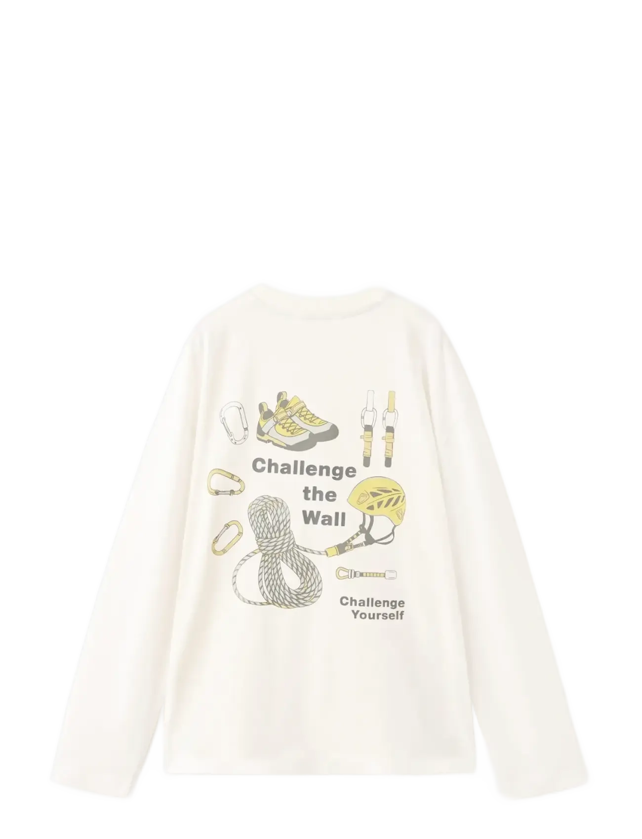 Mango - Printed cotton-blend T-shirt - pitkähihaiset t-paidat - natural white - 1