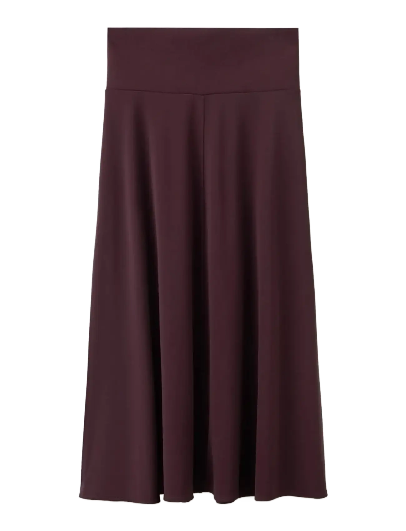 MANGO Fine Knit Midi Rock Burgundy - S - Damen