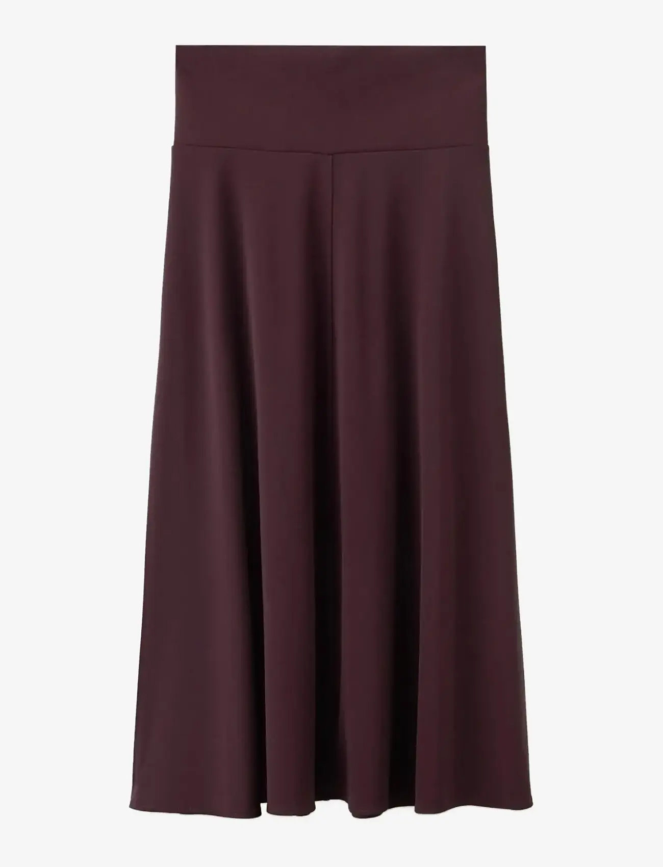 Mango - Fine knit midi skirt - midi nederdele - dark red - 1