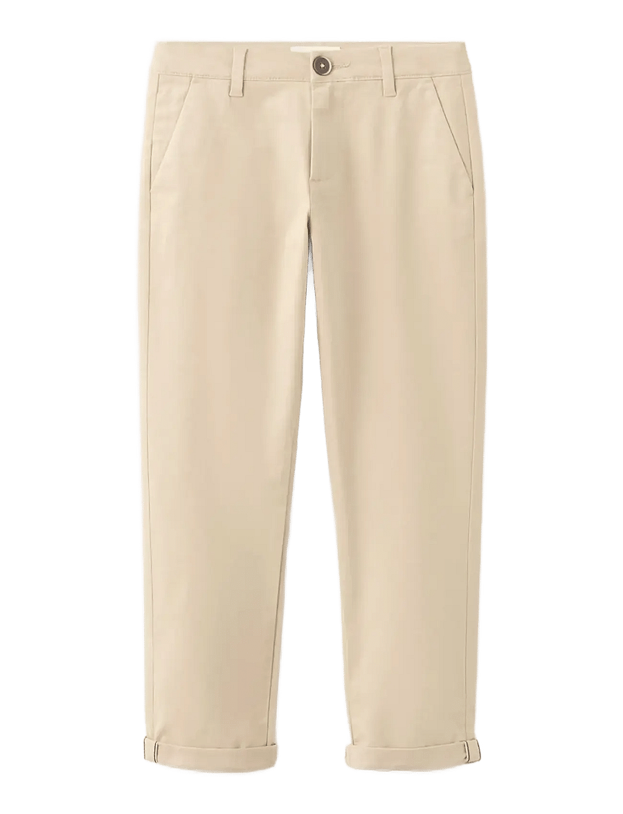 Mango - Chino trousers with turn-up hem - chinos - light beige - 0
