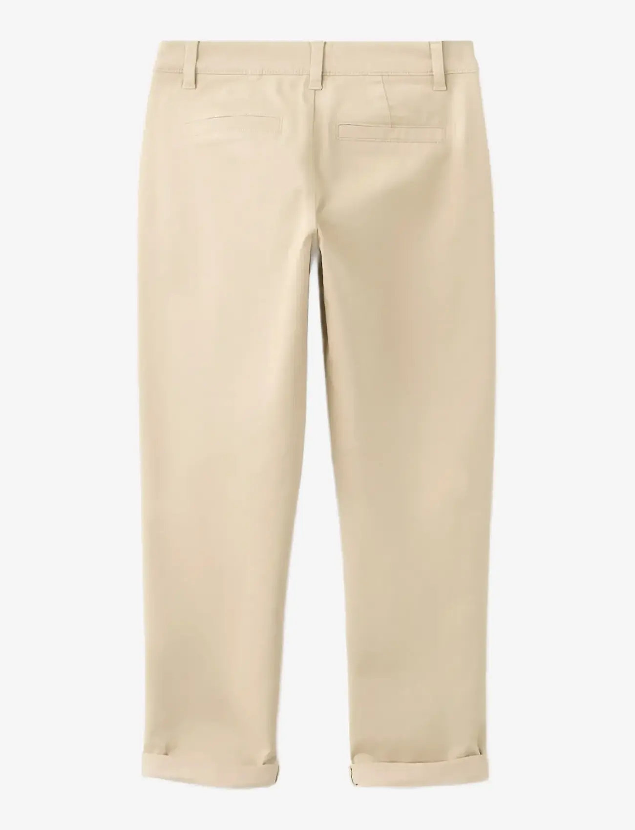Mango - Chino trousers with turn-up hem - chinos - light beige - 1