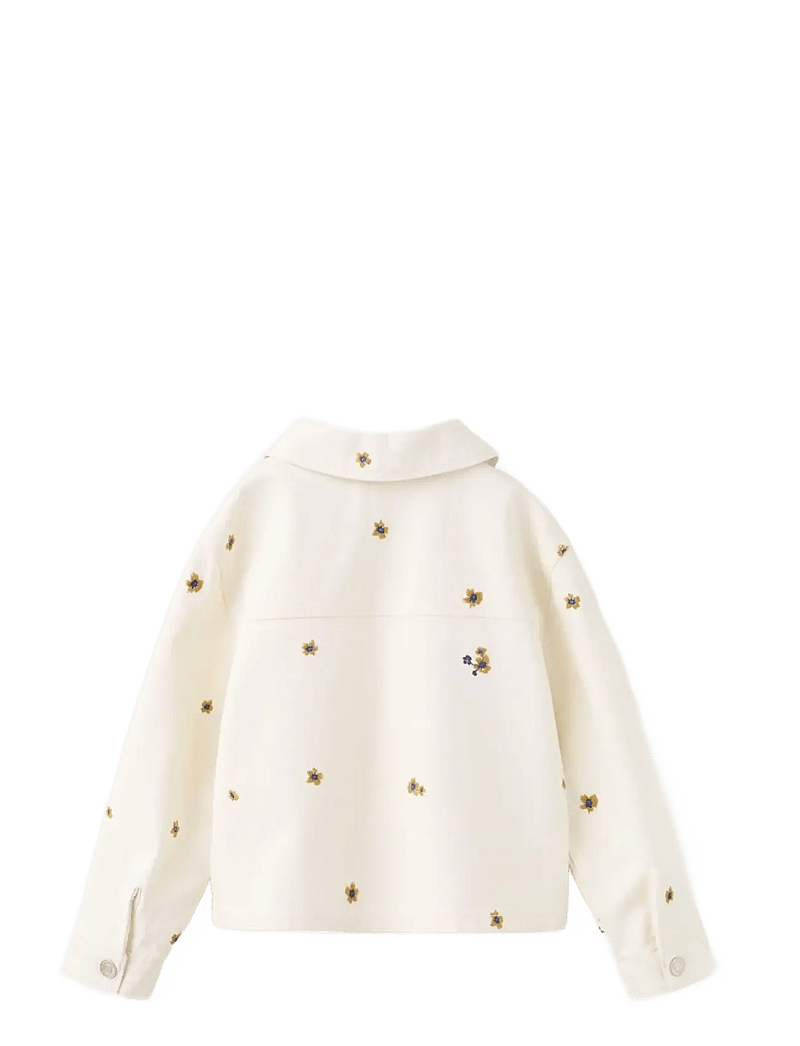 Mango - Denim jacket with embroidered details - denimjakker - light beige - 2