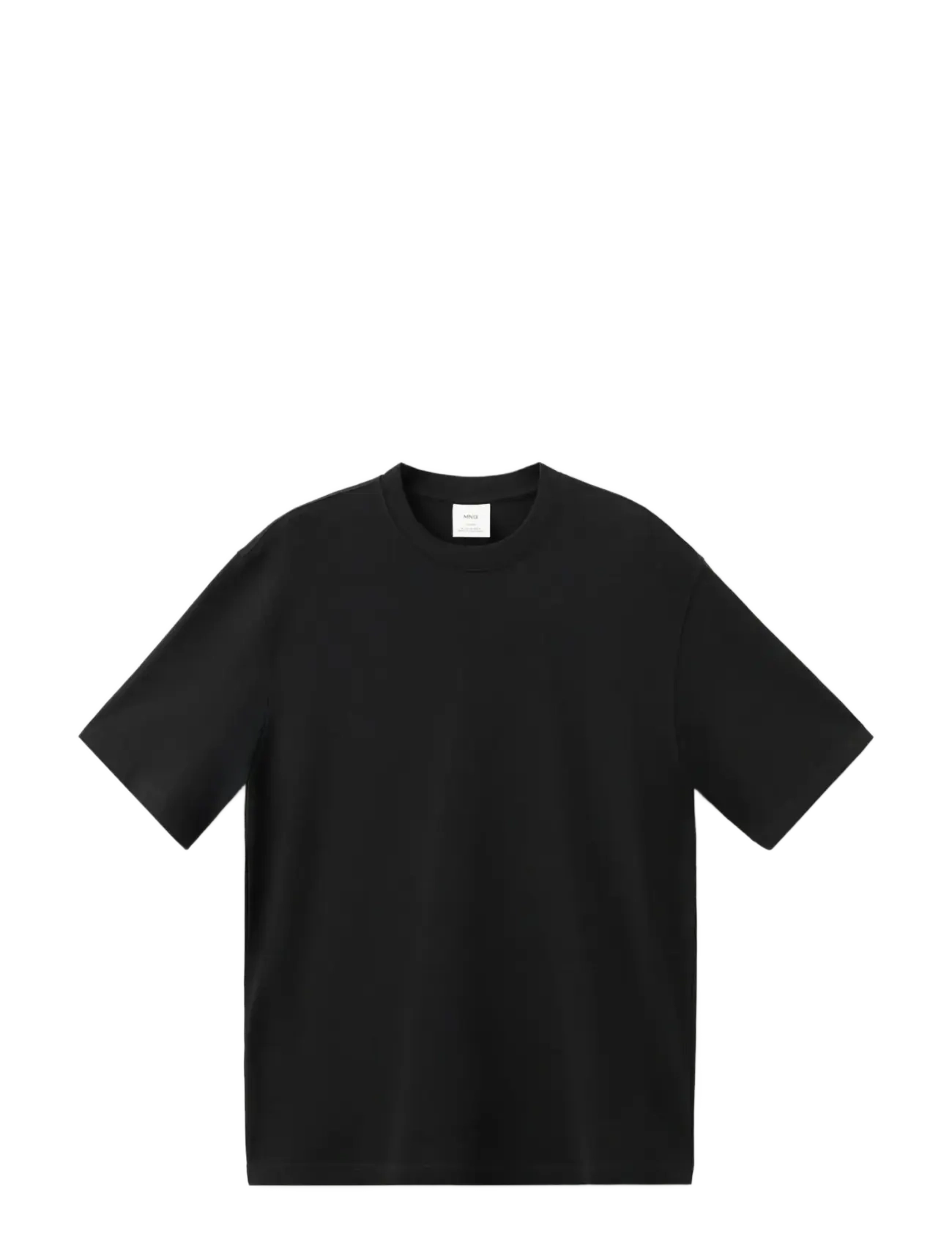 Mango Heavy weight relaxed fit T-shirt - Mango - BLACK / black