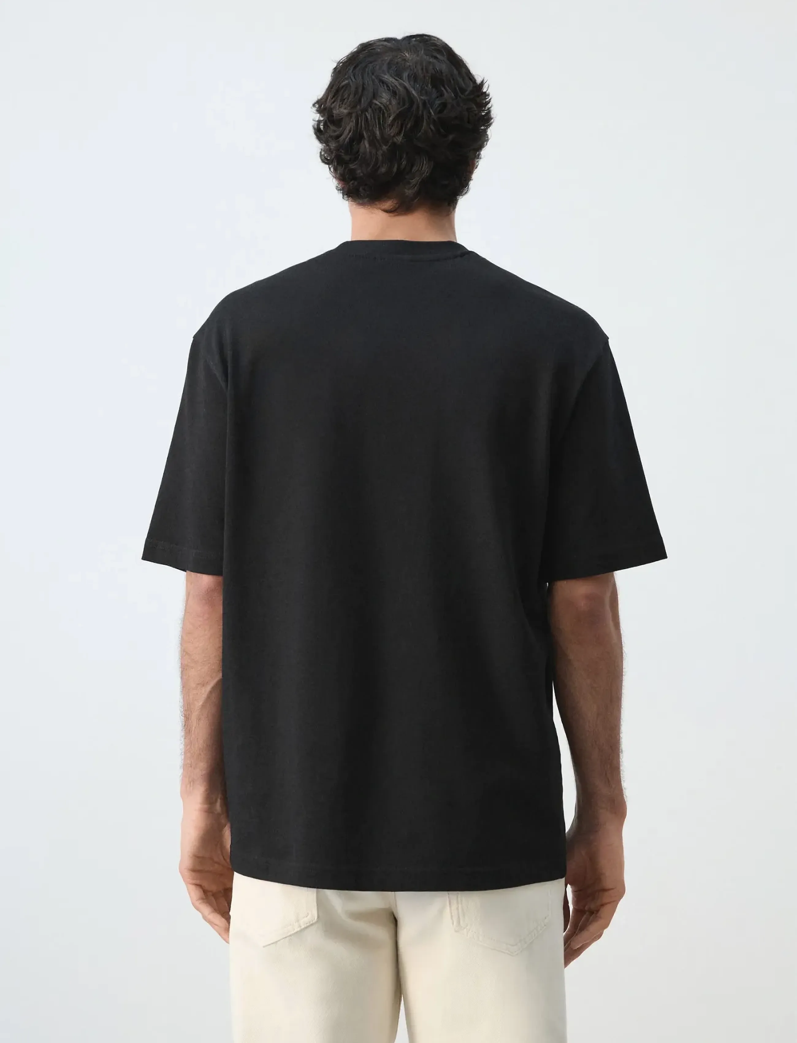 Mango - Heavy weight relaxed fit T-shirt - die niedrigsten preise - black - 2