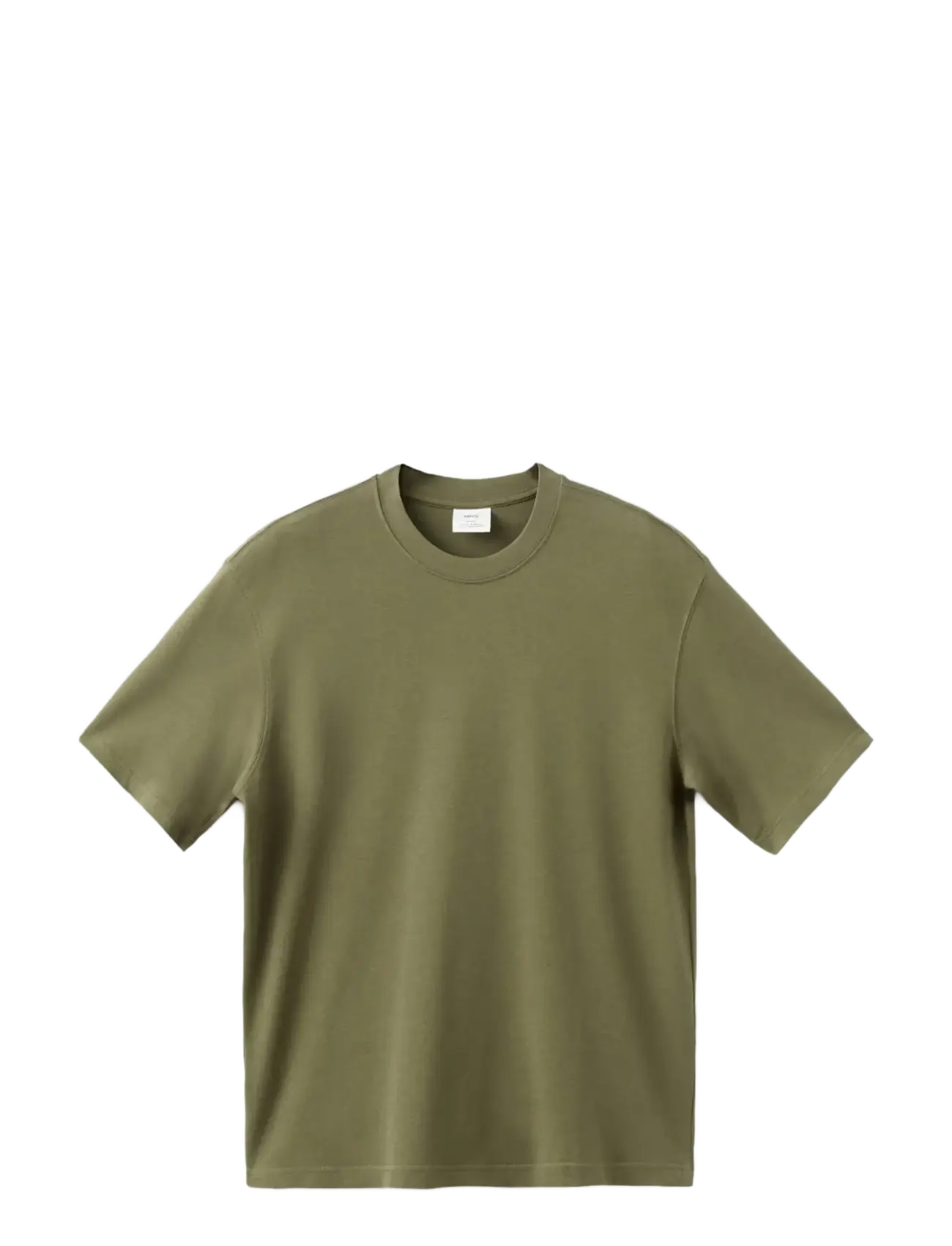MANGO Heavy Weight Relaxed Fit T-Shirt Khaki - S - Herren