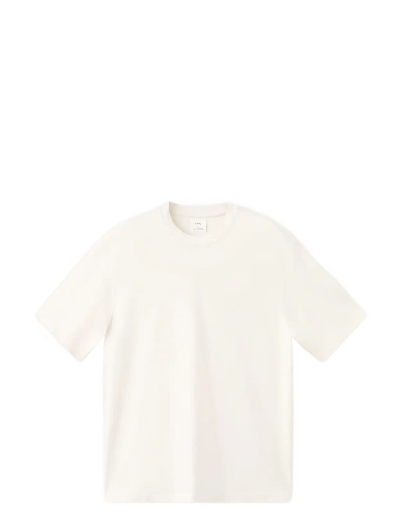 Mango Heavy weight relaxed fit T-shirt - T-shirts - LIGHT BEIGE / cream