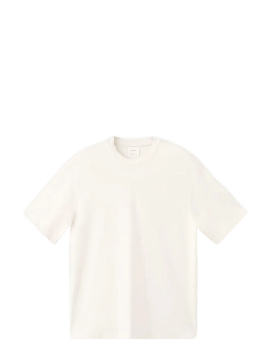 Mango - Heavy weight relaxed fit T-shirt - lyhythihaiset - light beige - 1