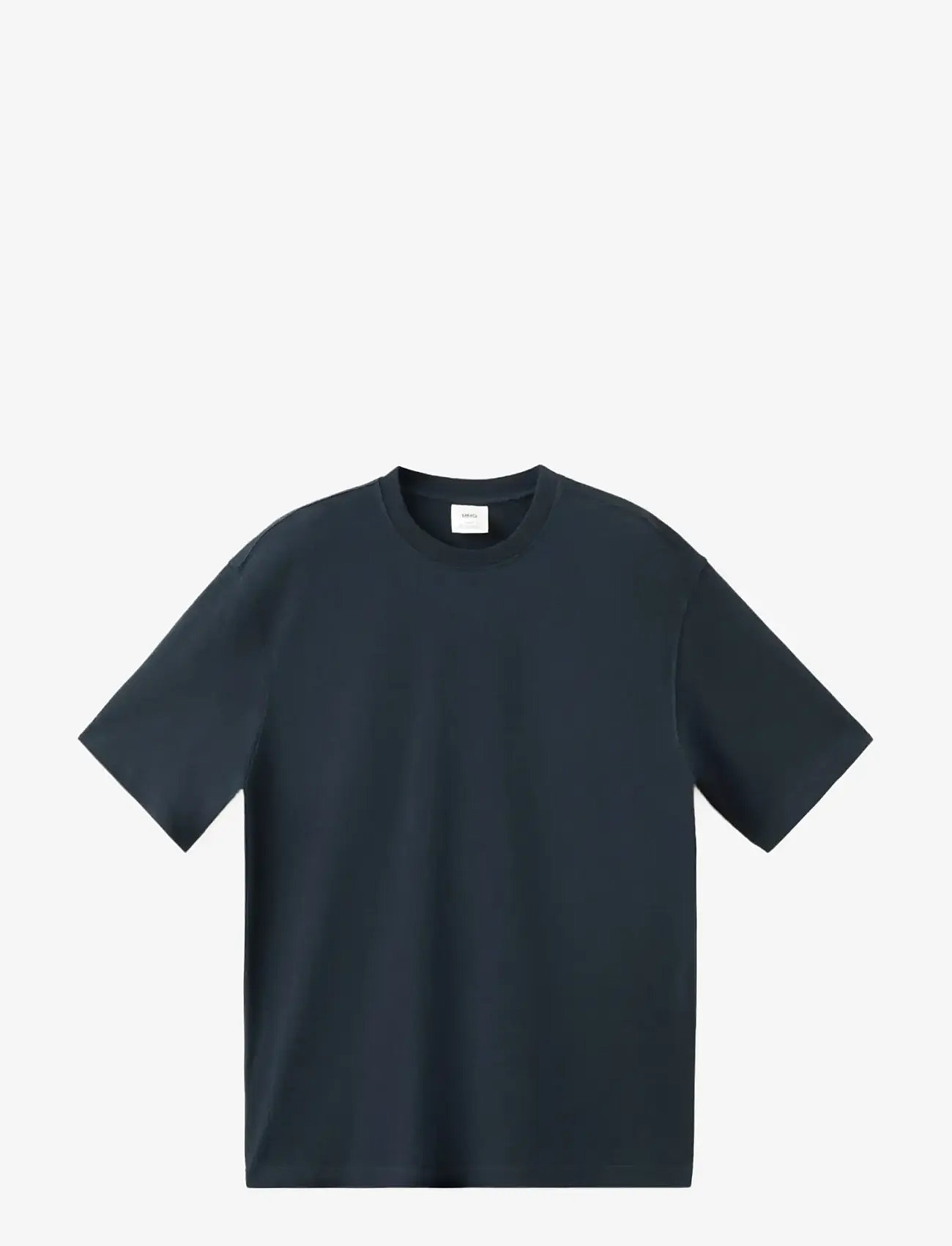 Mango - Heavy weight relaxed fit T-shirt - lägsta priserna - navy - 1